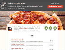 Tablet Screenshot of lucianospizzaseattle.com